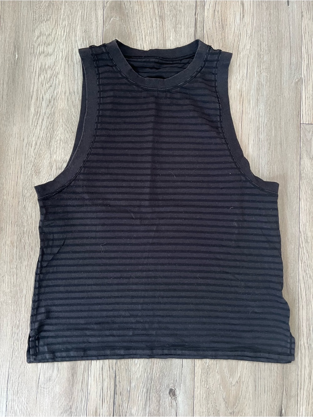 lululemon athletica Black Ribbed Muscle Tee